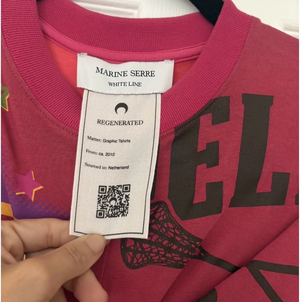 Marine Serre regenerated upcycled patchwork Long … - image 3